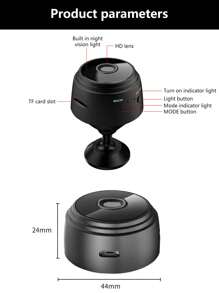 Cámara IP inalámbrica WiFi HD 1080P, cámara de  WiFi inalámbrica con vista remota - Negro - Ver 8