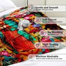 1pc Virgin Mary Prayer Printed Flannel Blanket, Soft Sofa/Bed Blanket, Luxurious Warm Gift Blanket, Ultra-Fine Wool Double Bed/Sofa Blanket, Machine Washable And Tumble Dry