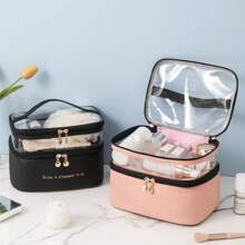 1 Peça Bolsa Organizadora de Viagem Portátil para Cosméticos, Organizador de Viagem para Artigos de Toalete, Presentes Essenciais, Acessórios com Zíper, Unhas
