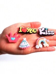 CFinke Pack of 30/60/100/200pcs Random Shoe Charms for Shoes, PVC Random Different Cute Shoe Charms for Girl Boy Women, Shoe Decoration Charms Gift - Multicolor - View 6