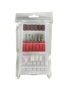 Juego de 11 piezas de brocas de taladro para uñas profesionales con caja - 6 correas de lijado para taladrar uñas - broca eléctrica para limar uñas de manicura para acrílico, gel, uñas y cutículas - herramienta esencial para el cuidado de uñas