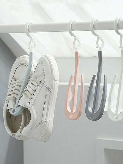 1 pièce / 2 pièces / 4 pièces Égouttoir à chaussures de couleur aléatoire, cintre à chaussures en plastique pour la maison