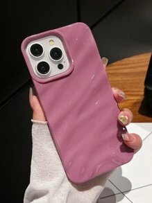 极简主义 3D 波浪图案手机壳适用于 17 Pro Max/17 Pro/17 Air/17/16 Pro Max/16/16 Pro/16 Plus/15/15 Pro Max/15 Pro/11/12/13/14 Pro Max/11 Pro/11 Pro Max/12 Pro/12 Pro Max/13 Pro/13 Pro Max/14 Pro/14 Pro Max，软壳，优雅而富有创意 - 粉色 - 查看 4