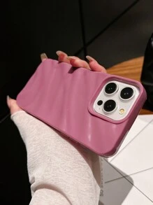 极简主义 3D 波浪图案手机壳适用于 17 Pro Max/17 Pro/17 Air/17/16 Pro Max/16/16 Pro/16 Plus/15/15 Pro Max/15 Pro/11/12/13/14 Pro Max/11 Pro/11 Pro Max/12 Pro/12 Pro Max/13 Pro/13 Pro Max/14 Pro/14 Pro Max，软壳，优雅而富有创意 - 粉色 - 查看 7