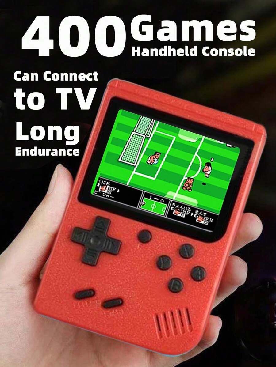 1 pieza Consola de juegos portátil. La nueva consola de juegos portátil contiene 400 juegos. La consola de juegos portátil retro de 3 pulgadas de recuerdos de la juventud se puede conectar a la televisión. La consola de juegos portátil mini clásica nostálgica y antigua rusa
