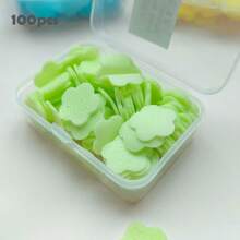 100 片/200 片草本香皂片，花瓣形洗手皂纸，便携式抗菌消毒皂纸，户外便携式香皂片，男女通用，儿童专用，纪念品和圣诞礼物