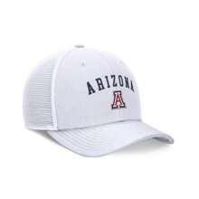 Nike 男款白色亚利桑那野猫队字母徽标可调节卡车司机帽 - 白色 - 查看 3
