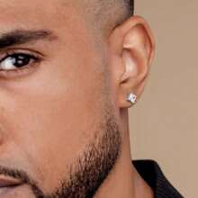 Men Earrings - 銀色 - 查看 3