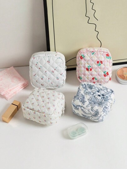 1 حقيبة تخزين فوط صحية ، حقيبة فوط شهرية ، حقيبة محمولة للطالبات ، حقيبة سفر ، بتصميم فتاة لطيف وأزهار ، حقيبة تخزين ، حقيبة مستحضرات تجميل ، حقيبة منظمة للعطلات ، منظم مكياج سعة كبيرة ، لأحمر الشفاه والفرش والعناية بالبشرة والهاتف المحمول والعملات والعناصر الصغيرة ، ل- المنزل والهدايا والعطلات والمناسبات مثل هالوين وعيد الميلاد متعددة الاستخدامات ،إحساس بوهيمي