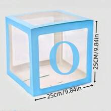 1 Balloon Box With 26 Letters For Color Selection, Used For DIY Custom Name, Birthday Party Background Decoration, Shower Decoration, Gender Display Decoration Blocks,Christmas - Blue - View 25