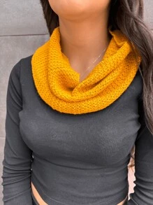 Warm Infinity Scarf For Women Knitted RANDOM COLORS - Ginger - View 2