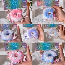 Juguete Squishy de donut para la reducción del estrés con bolsa de PVC - Multicolor - Ver 9