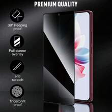 Arichohe [3 gói] Dành cho miếng bảo vệ màn hình bằng kính cường lực riêng tư của dòng OPPO, màng bảo vệ chống gián điệp tương thích với dòng OPPO [Thân thiện với vỏ] [Chống trầy xước] - màu đen - Xem 3