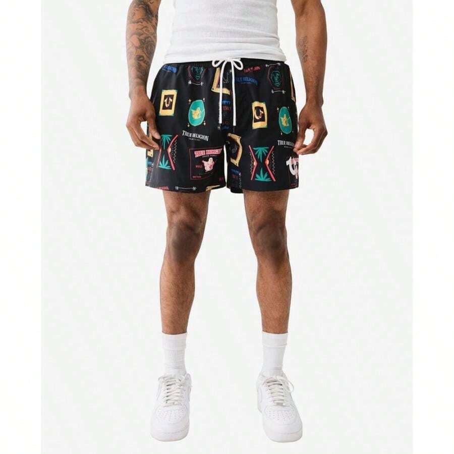 Men's Board Shorts - People Print - View 1