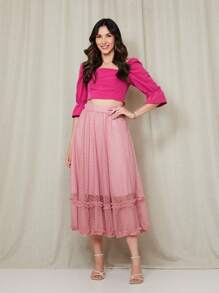 Women Skirts - Bụi hồng - Xem 5
