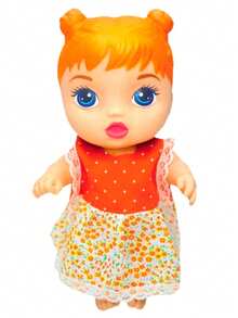 Brinquedo Boneca Frutty  Bebê Infantil 100% Vinil Criança Menina - Laranja - Visão 3
