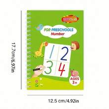 4 piezas Libros de práctica de control de pluma y caligrafía para niños, libro de aprendizaje divertido para entrenamiento de control de pluma y práctica de caligrafía (4 libros de caligrafía + 1 pluma de acuarela) (accesorio de color aleatorio) - Multicolor - Ver 8