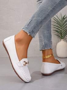 Women's Casual Slip-On Flats, Comfortable Soft Bottom Loafers, Versatile Lightweight Nursing Shoes, Fashion Mom Shoes