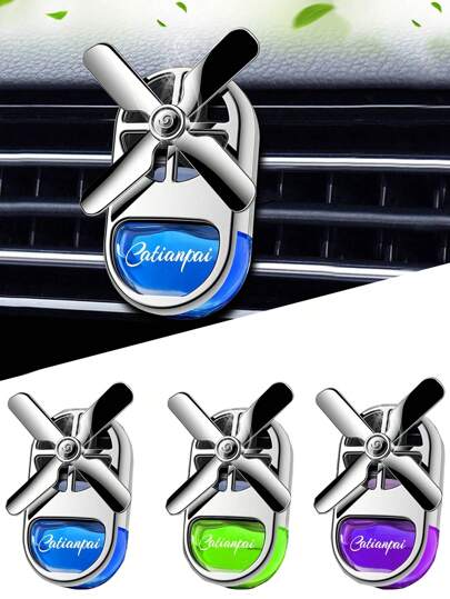 1pc Home Decorative Aromatherapy Diffuser, Car Air Freshener, Air Conditioner Vent Fan, Car Interior Accessory, Lasting Mild Fragrance Freshener Valentine's Day Valentines Supplies Wedding Items