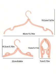 4 Pcs Colorful Travel Hangers, Retractable Portable Foldable Clothes Hangers, Plastic Clothes Hanger Travel Space Saving Folding Hanger, Travel Accessories, Baby Clothes Drying Rack For Home And Travel, Lightweight Foldable Hangers For Dormitories, Schools, And Tourism, Household, Telescopic Clothes Drying Suit For Men And Women, Travel Essentials - Multicolor - View 8