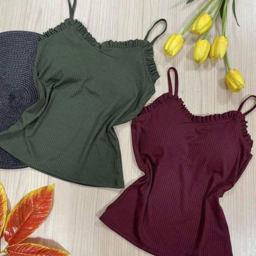 Women T-Shirts - 酒紅色 - 查看 1