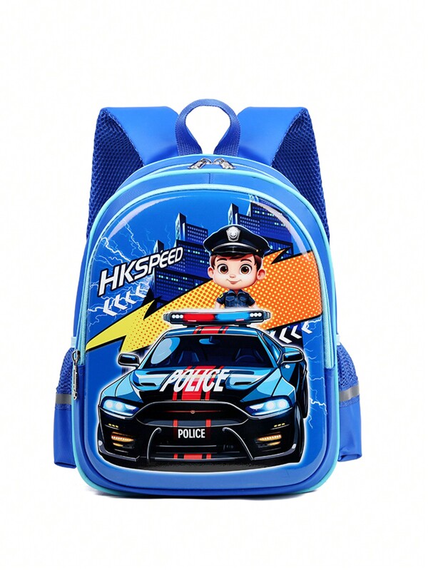Mochila Infantil Cartonada Fofa com Casca Dura em PVC e Material de Tecido, Mochila Escolar