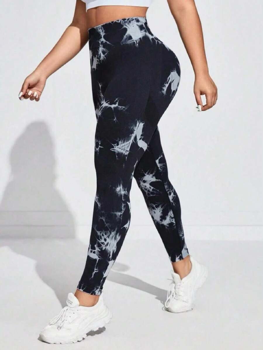 Women Sports Leggings - 黑色 - 查看 1