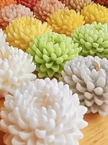 菊花硅胶模具，适用于香薰蜡烛 - 非常适合自制新娘礼盒、生日和婚礼纪念品，适用于家庭装饰、壁炉、客厅、中央装饰、办公室、节日礼物、情人节礼物