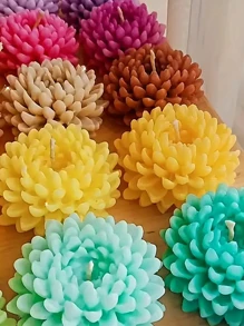 菊花硅胶模具，适用于香薰蜡烛 - 非常适合自制新娘礼盒、生日和婚礼纪念品，适用于家庭装饰、壁炉、客厅、中央装饰、办公室、节日礼物、情人节礼物