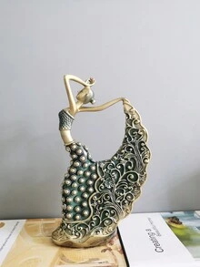 1入組'閱讀OK'孔雀舞裙少女造型樹脂工藝書架擺件，適用於客廳、酒櫃、門廳或臥室家居裝飾，是送給朋友或作為紀念品的禮物。 - 彩色 - 查看 12