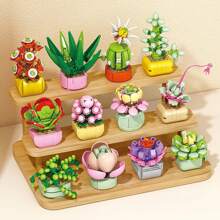 [2024 New Arrival] Lele Brothers Floral Master Building Block Potted Plants Toy, Creative Assembly Room Decoration - 8942 Flower Art Master - View 4