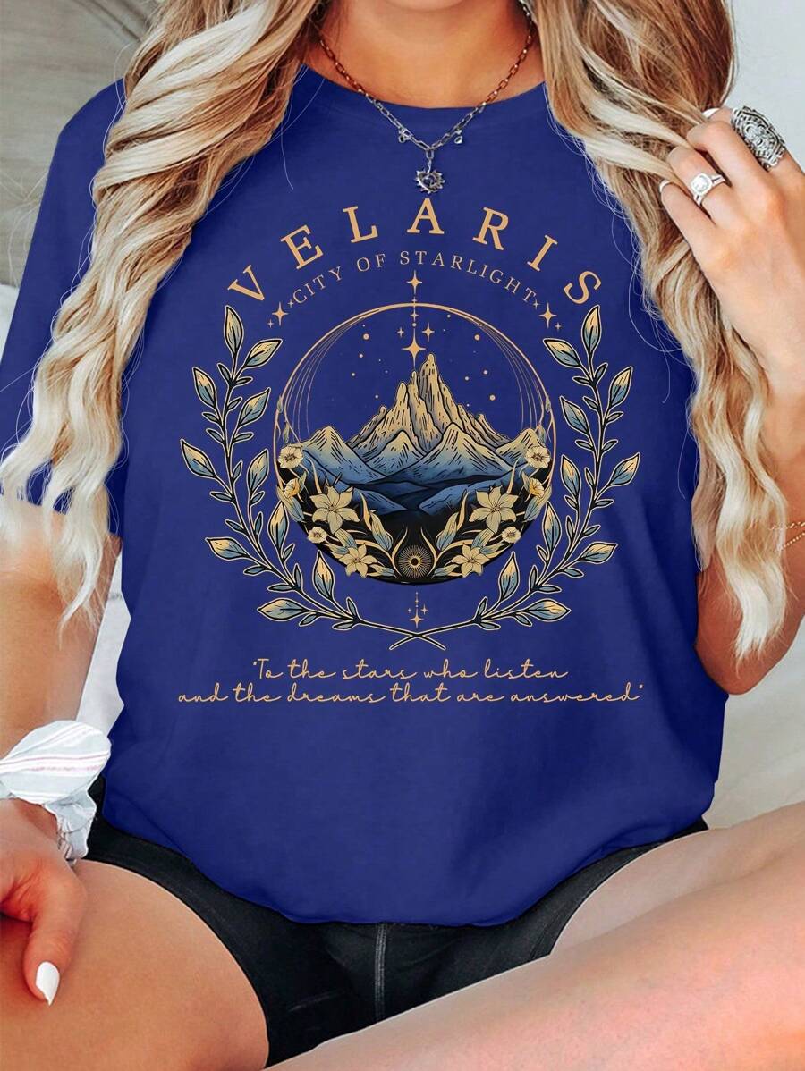 Women T-Shirts - 藍色 - 查看 1