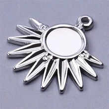 Bộ 5 mặt dây chuyền trang sức hoa hướng dương bằng thép không gỉ 304 phóng đại dùng để làm vòng tay/vòng cổ/bông tai DIY, phụ kiện trang trí mạ chân không 18k - phụ kiện inox - Xem 9