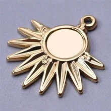 Bộ 5 mặt dây chuyền trang sức hoa hướng dương bằng thép không gỉ 304 phóng đại dùng để làm vòng tay/vòng cổ/bông tai DIY, phụ kiện trang trí mạ chân không 18k - phụ kiện inox - Xem 6