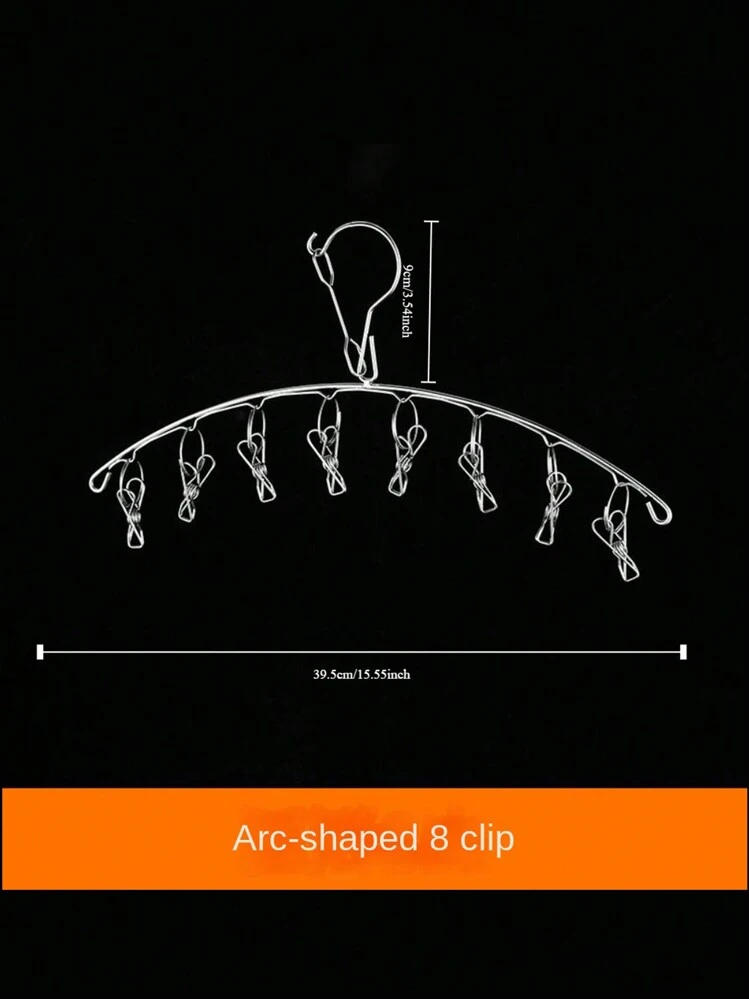 10pcs Metal Adult Pants Hangers Clothes Clamps - Black - View 7