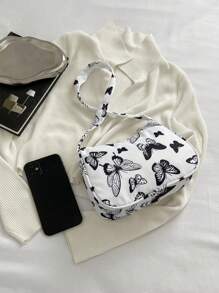 Casual Nylon Cloth Crossbody Bag For Women, Dopamine Girl Shoulder Bag, French Style, Simple & Stylish, Baguette Bag - Multicolor - View 6