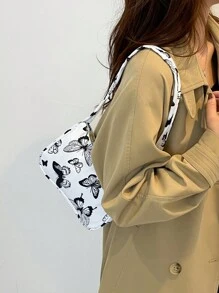 Casual Nylon Cloth Crossbody Bag For Women, Dopamine Girl Shoulder Bag, French Style, Simple & Stylish, Baguette Bag - Multicolor - View 4