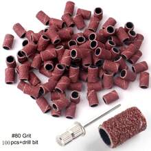 50pcs/100pcs Vibrant Orange-Red Nail Sanding Bands - Electric Drill Compatible, Sand Grit Material, Polyester Construction, Ideal For Wood, Carving, And Nail Grinding - Perfect For Manicure And Polishing Milling Machine Accessories - Multicolor - View 11