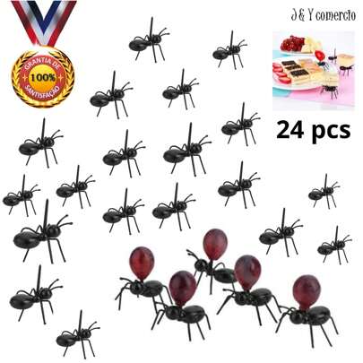 Conjuntos da Frutas forquilha, palito em forma de formiga, sobremesa utensílios de mesa festa jantar decoração de mesa garfo de frutas