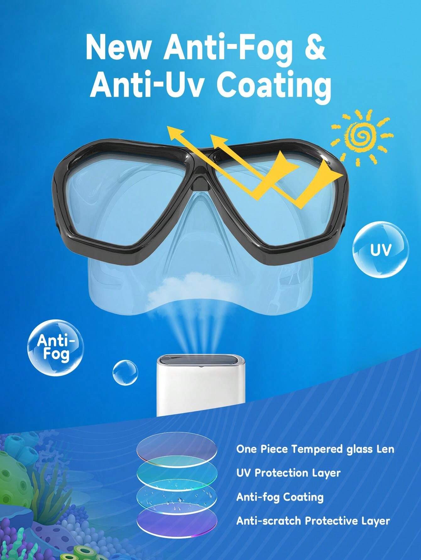 Spray Anti-Buée Weppduk 20ml - Pour Masques De Plongée, Lunettes De Natation Et Visières