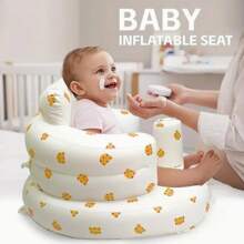 Baby Inflatable Seat,Sofás Para Niños For Babies 3-36 Months, Built In Air Pump Infant Back Support Sofa, Infant Support Seat Toddler Chair For Sitting Up, Baby Shower Chair Floor Seater Gifts - conejo - Ver 3