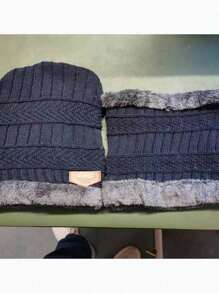 Men Hat Set - 藏蓝色 - 查看 6