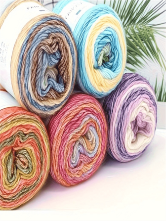 1pc Soft, Skin-Friendly Colorful Yarn, Suitable For DIY Knitting And Crocheting Sweaters, Scarves, 3.53 Oz/Pc, Autumn/Winter Season