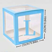 1 Balloon Box With 26 Letters For Color Selection, Used For DIY Custom Name, Birthday Party Background Decoration, Shower Decoration, Gender Display Decoration Blocks,Christmas - Blue - View 21