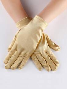 1 Pair Satin Short Gloves For Ladies, Suitable For Opera, Tea Party, Evening Gala, Weddings Halloween - Satin Gloves - View 13