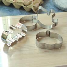 4 件/套，万圣节饼干模具套装，不锈钢南瓜，幽灵，蝙蝠，圆圈，万圣节快乐派对，饼干烘焙用品，幽灵饼干糖果万圣节装饰万圣节派对礼品万圣节派对用品万圣节万圣节装饰万圣节装饰品万圣节家居万圣节派对万圣节派对 - 銀色 - 查看 4