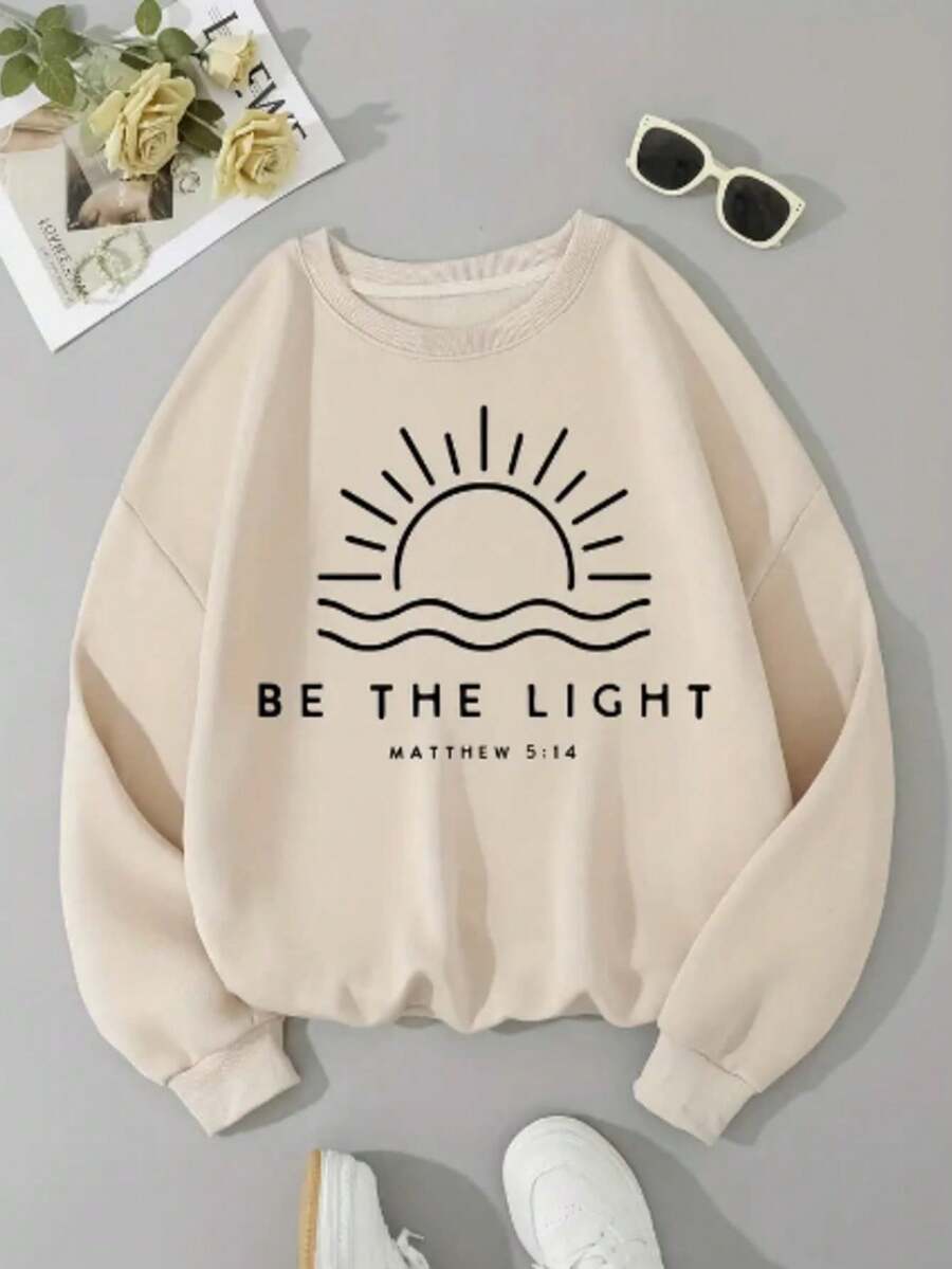 Women Sweatshirts - 米色 - 查看 1