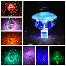 1 pieza Luces de piscina, luces vibrantes LED de piscina - a prueba de agua con 7 modos de pantalla multicolor - perfectas para fiestas en la piscina, luces sumergibles, luces para estanques y baños, decoración de piscinas - Blanco - Ver 2