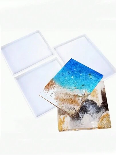 1pc Large Resin Tray Mold, Silicon Jewelry Tray Mold, Agate Tray Mold For Making Imitation Agate Tray, Dish, Cup Mat, Fruit Mat, Home Decor