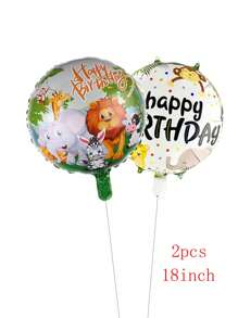 1 个 90 厘米大型丛林动物铝箔气球狮子猴子大象长颈鹿斑马鳄鱼氦气球丛林主题派对装饰生日派对装饰，圣诞节 - 彩色 - 查看 15